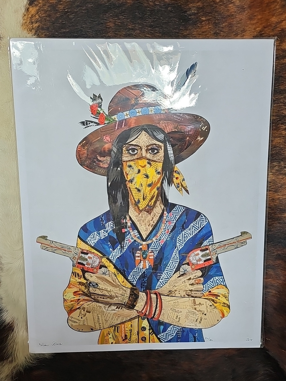 Dolan Geiman Cowgirl With Bandana Limited Edition Reproduction